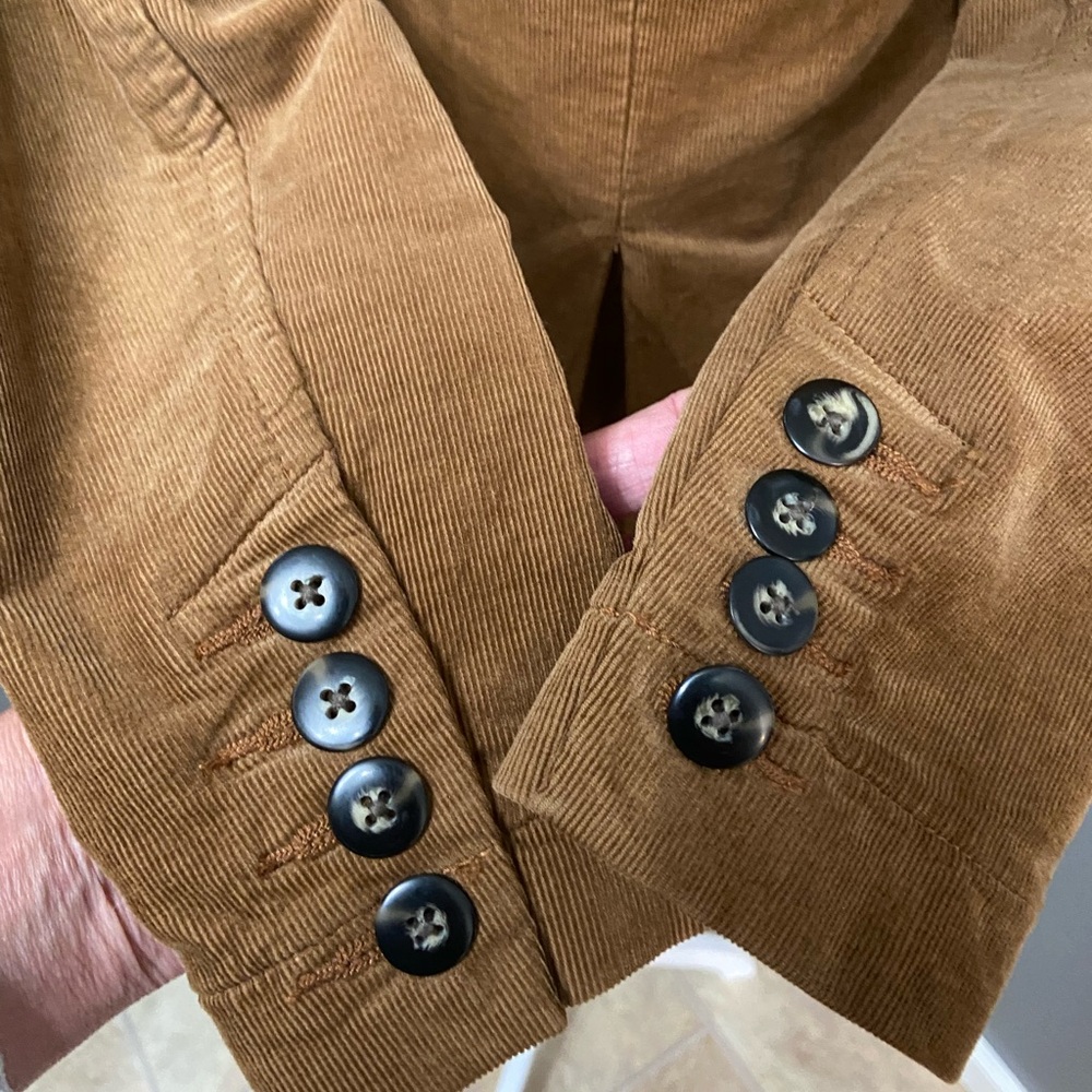 CABI Journey Tailored 3 Button Corduroy Jacket Caramel Brown Lagenlook Cabin XS - Picture 10 of 17